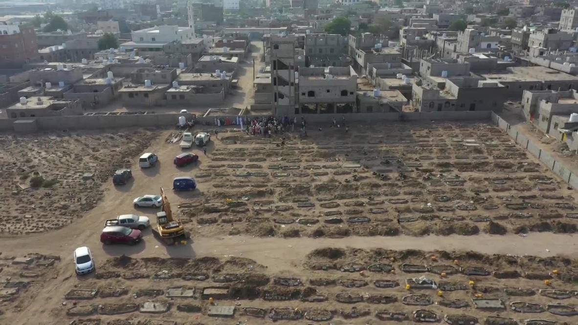 Yemen: Cemetery in Aden expanded as death toll spikes amid epidemics and famine