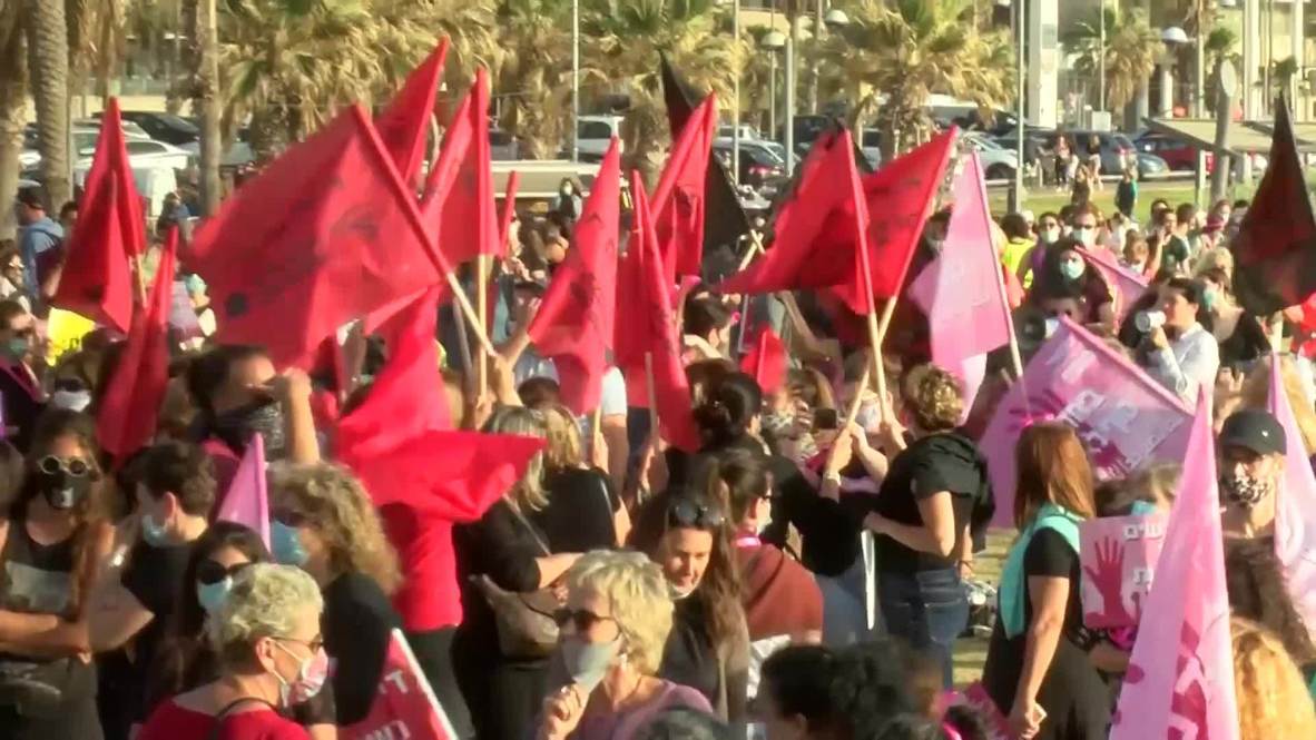 Israel: Thousands gather in Tel Aviv to protest domestic violence