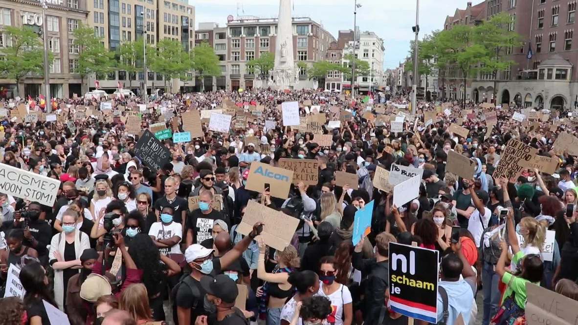 Holanda: Miles se manifiestan contra el racismo en Ámsterdam en solidaridad con las protestas de EE.UU. por la muerte de Floyd
