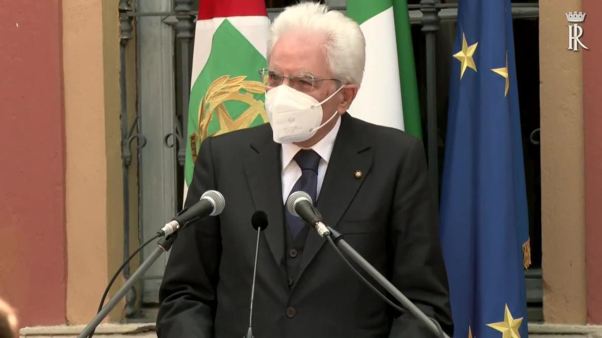 Italy: President Mattarella visits COVID-hit Codogno on national day