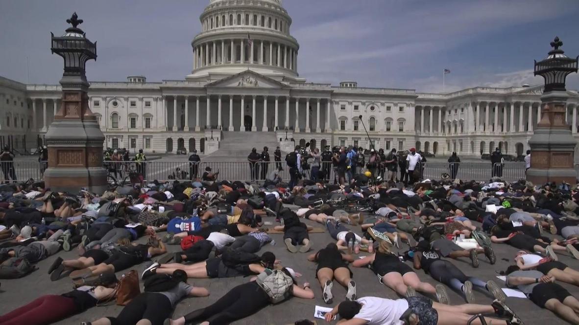 EE.UU.: Manifestantes marchan rumbo al Capitolio para protestar contra la brutalidad policial