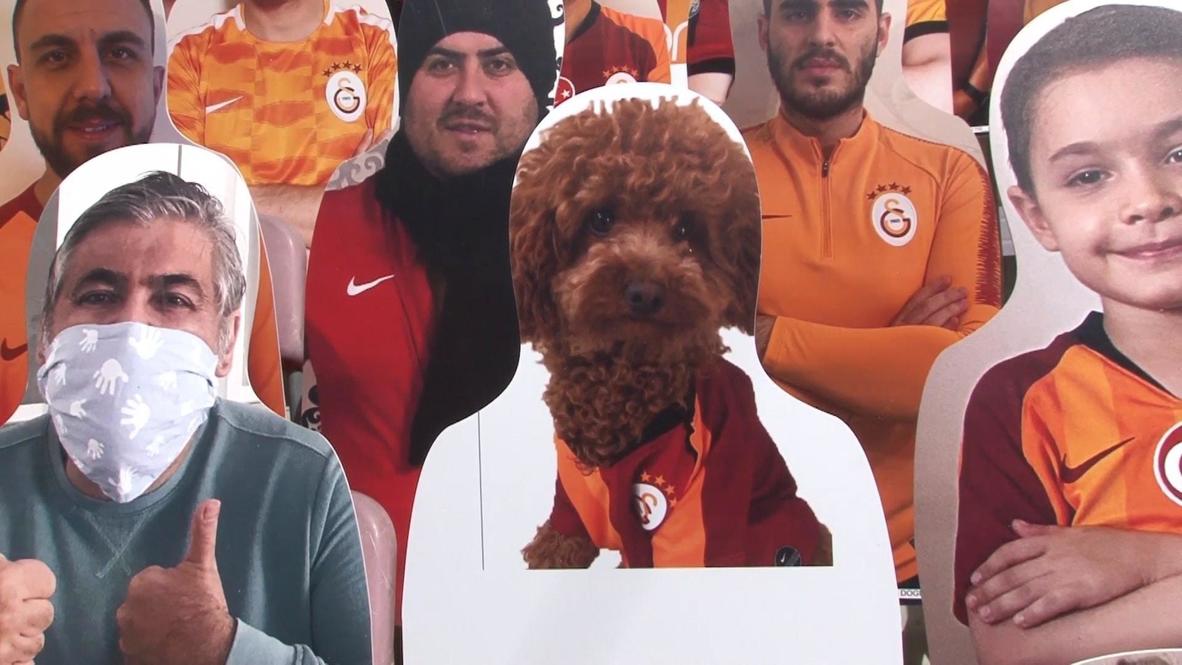 Turkey: Fans of Istanbul super clubs fill empty stands with cardboard cut-outs