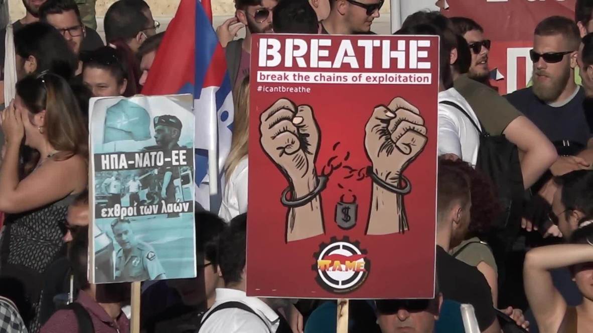 Greece: 'Break the chains' protest in solidarity with BLM held in Athens