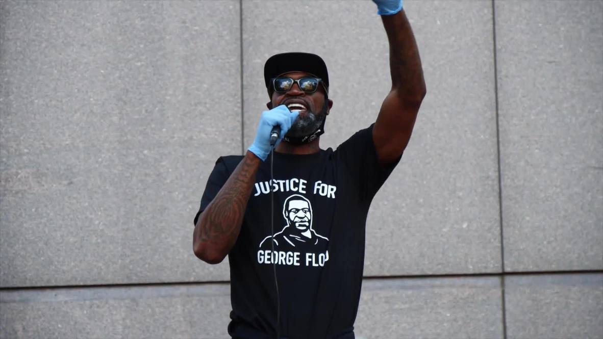 USA: Former NBA star Stephen Jackson joins rally calling for justice over George Floyd killing