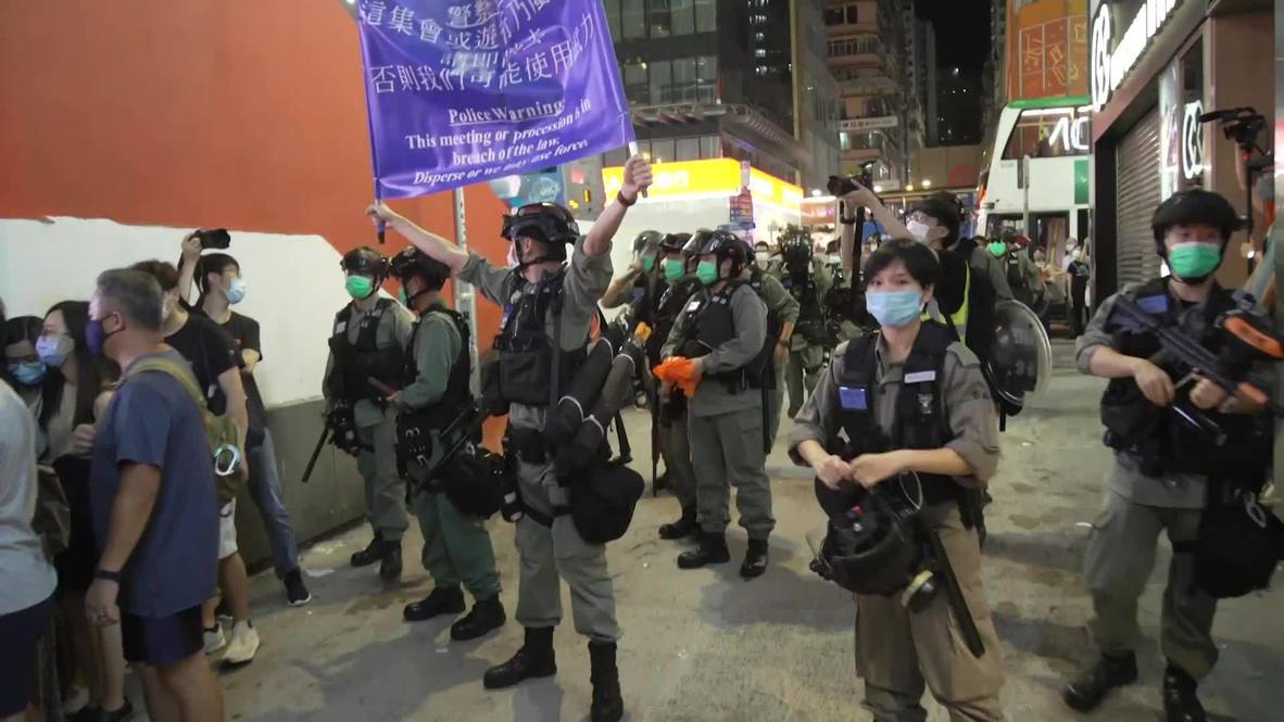Hong Kong: Hundreds sing 'Glory to Hong Kong' marking protest anniversary