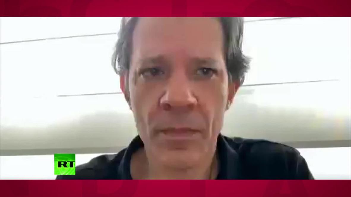 Excandidato brasileño Fernando Haddad habla con Correa sobre Bolsonaro *CONTENIDO DE SOCIOS*
