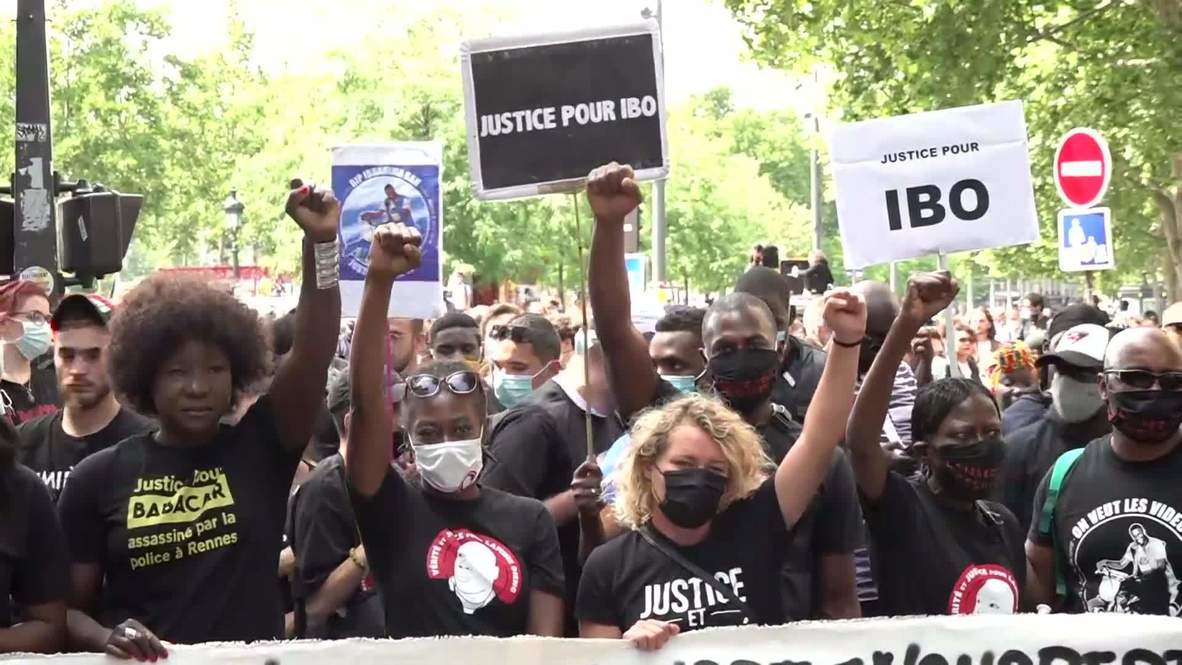 France: Parisians honour police brutality victims as they march in BLM-related rally