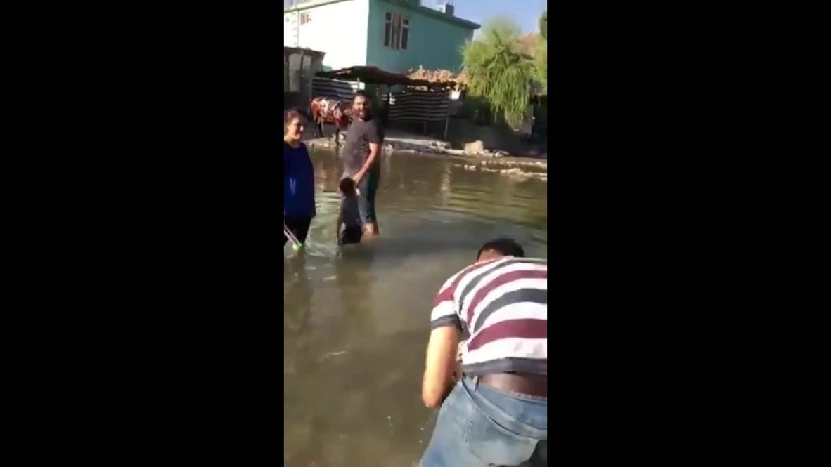 Iraq: Watch horrid moment playtime in Kuna Masi is interrupted with airstrike *DISTRESSING CONTENT*