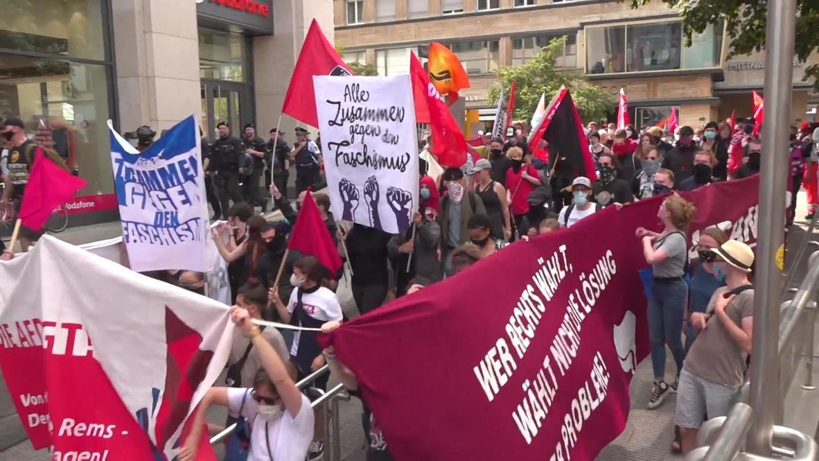 Germany Afd Rally And Counter Demo In Stuttgart As Riots Blamed On Migrants Video Ruptly
