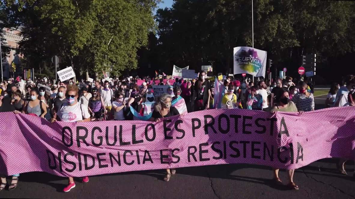 Spain: Hundreds march through Madrid in support of Black Trans Lives Matter