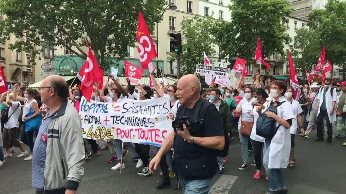 France: Health workers demand better working conditions in Paris