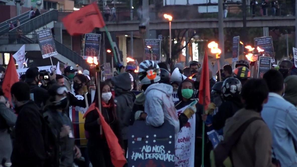 Colombia: Hundreds join torchlight protest in Bogota over rape of indigenous teenager