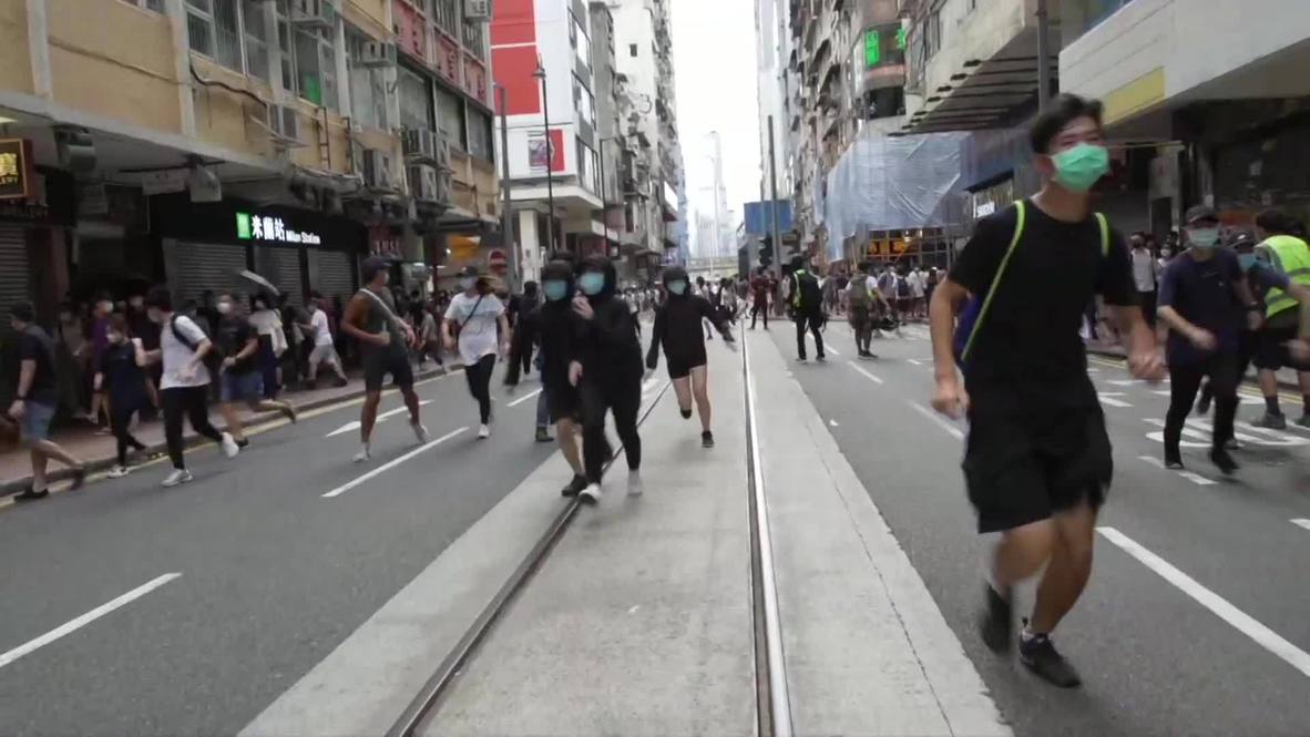Hong Kong: Enfrentamientos y arrestos en una protesta tras la aprobación de la nueva Ley de Seguridad