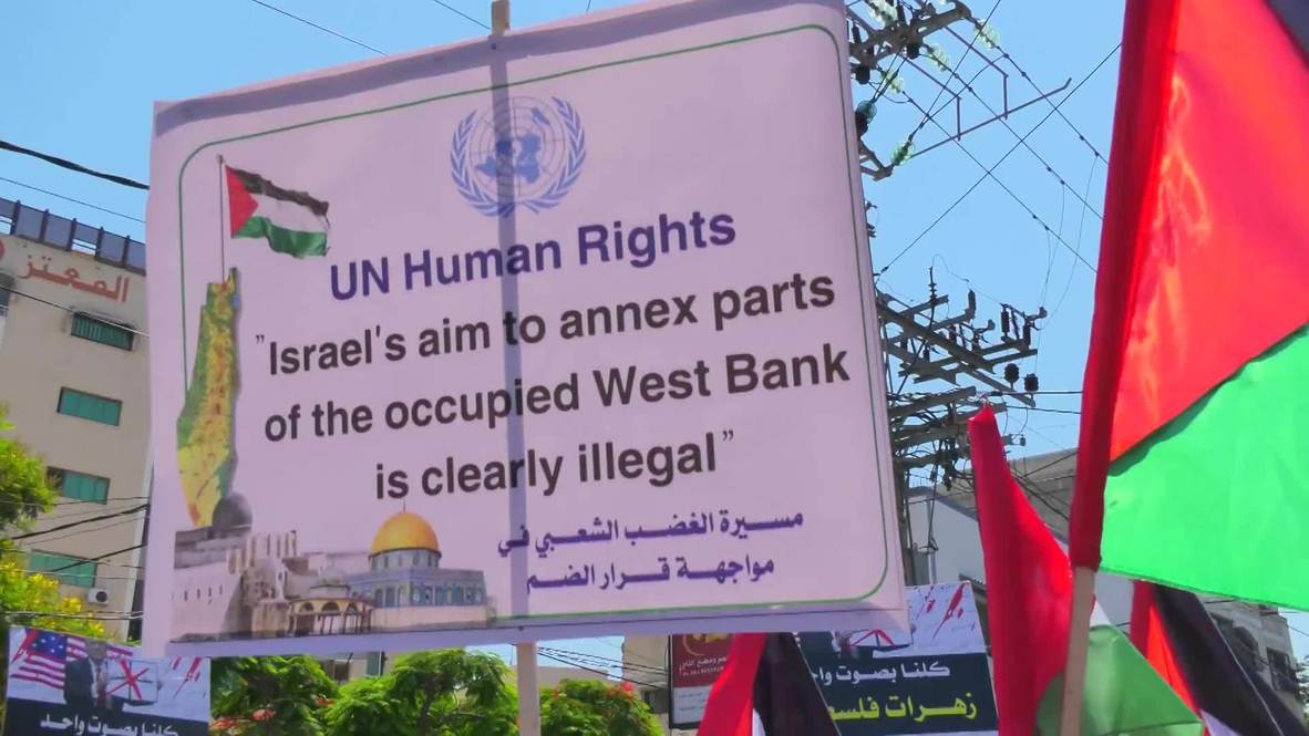دولة فلسطين: مسيرات في غزة ضد خطة ضم الضفة الغربية