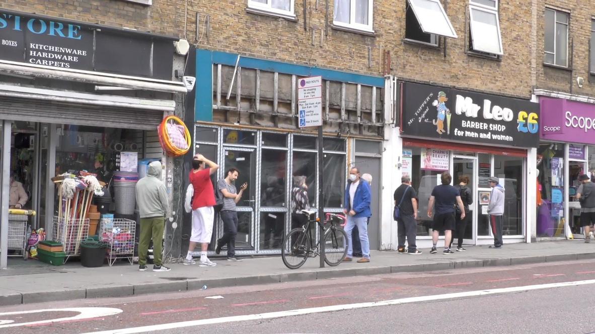 Reino Unido: Reapertura de peluquerías bares y restaurantes provocan colas en Londres