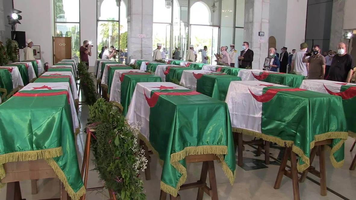 Algeria: Remains of 24 anti-colonial fighters returned from France go on display near Algiers