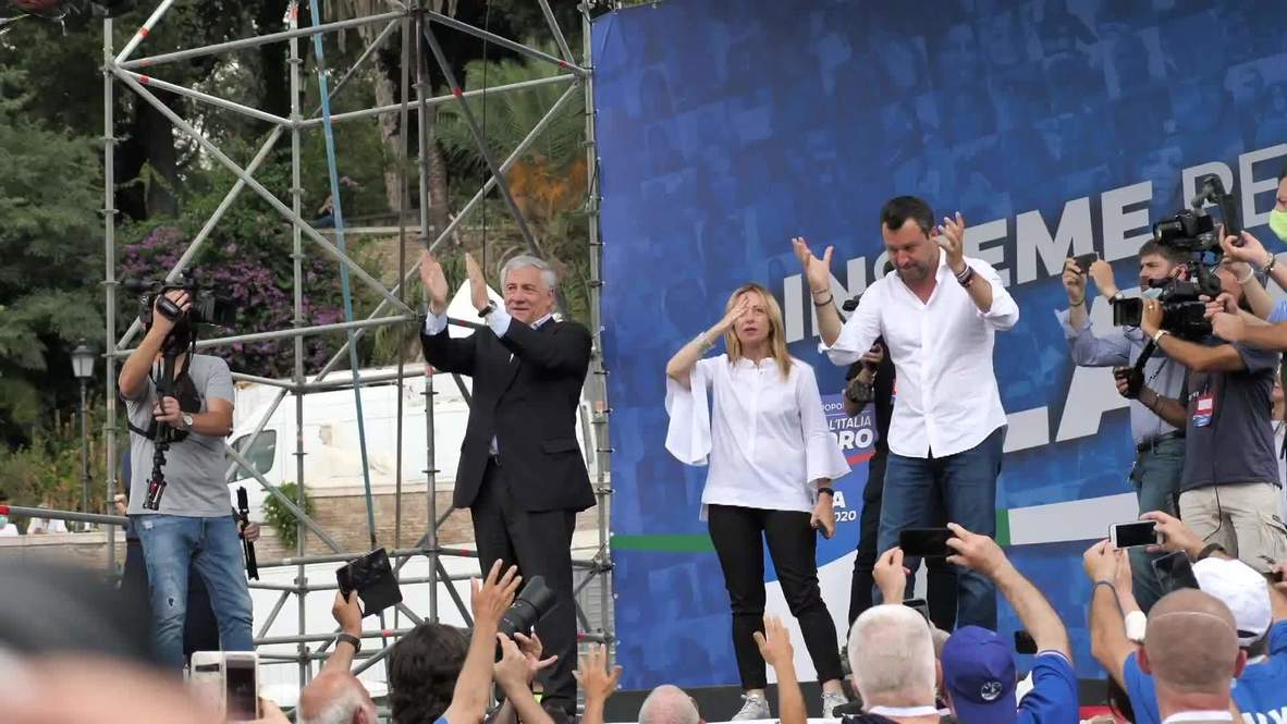 Italy: Salvini leads joint opposition protest rally in Rome
