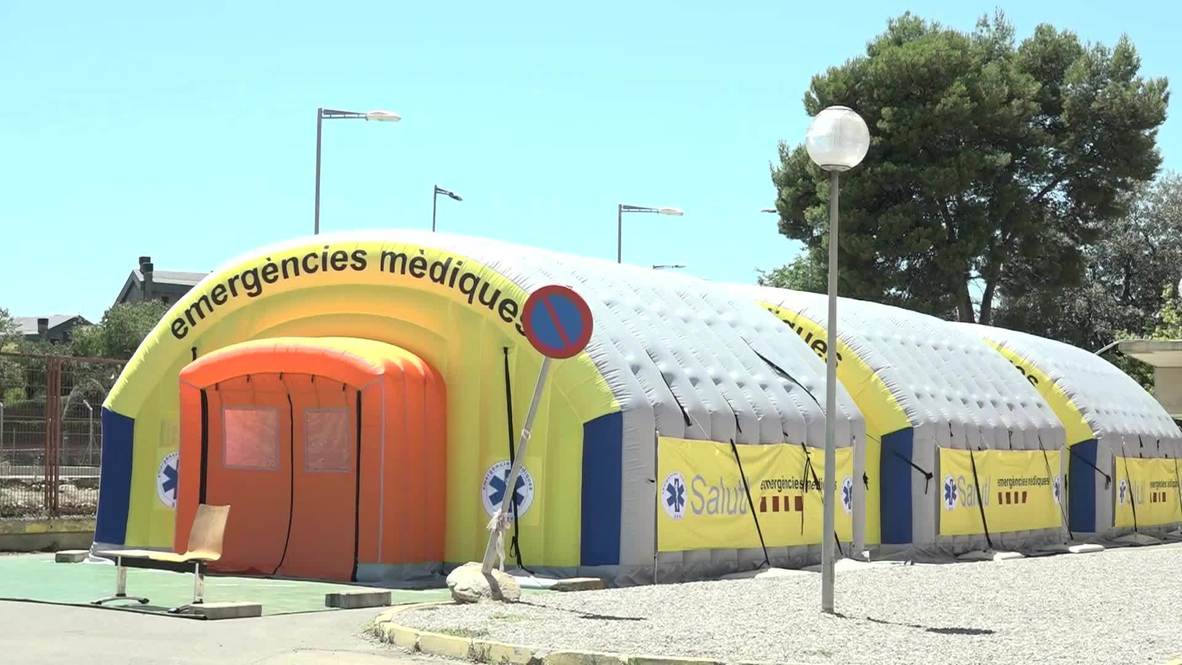 España: Instalan un hospital de campaña en Lleida ante ante el aumento de contagios por covid-19
