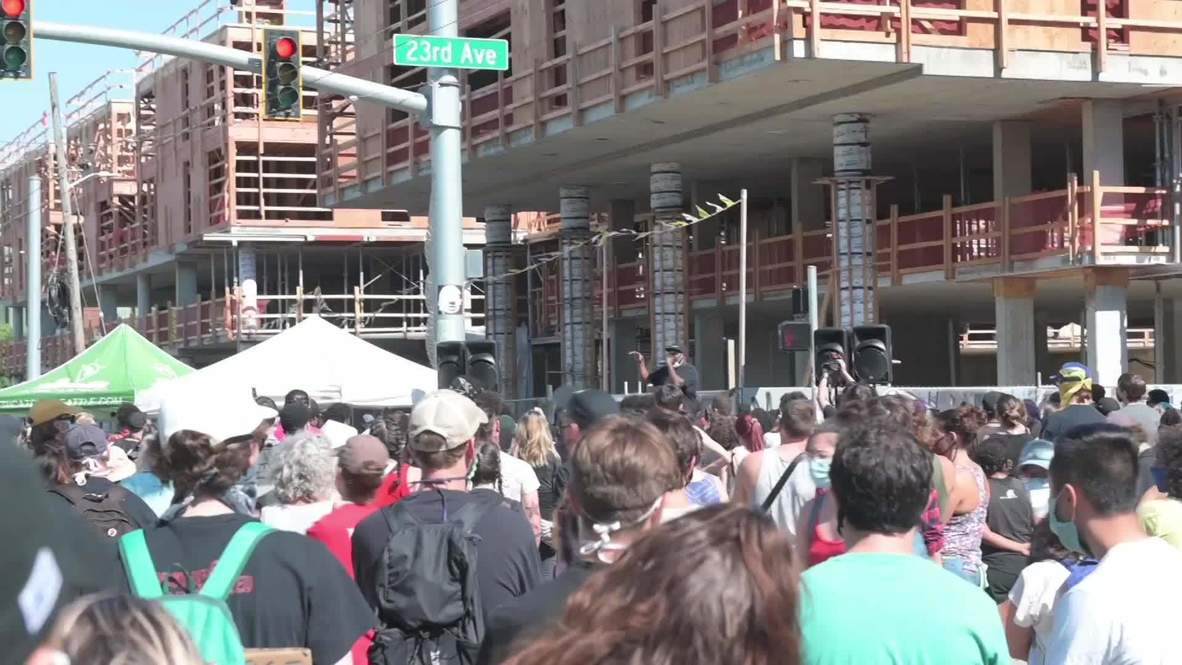 USA: Demonstrators demand 'equity' for African-Americans at Seattle rally