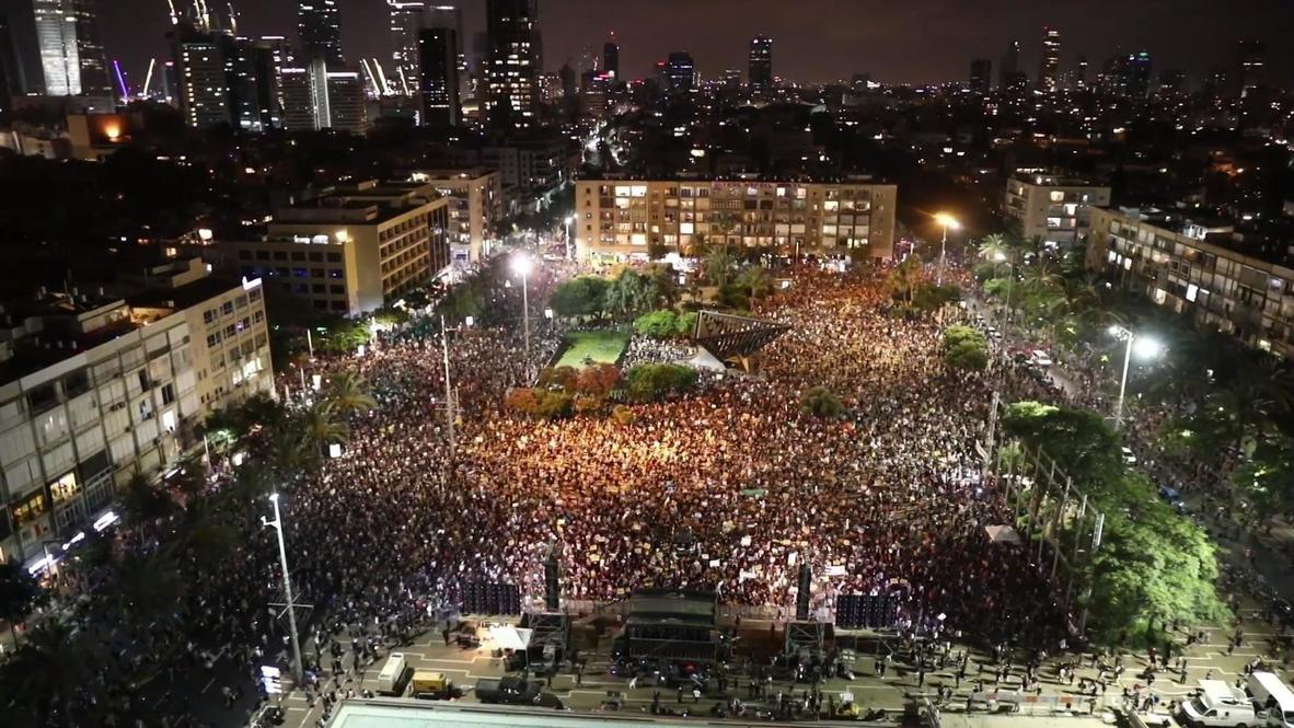 Israel: Arrestos y enfrentamientos en multitudinaria protesta en contra de la gestión del Gobierno ante el covid
