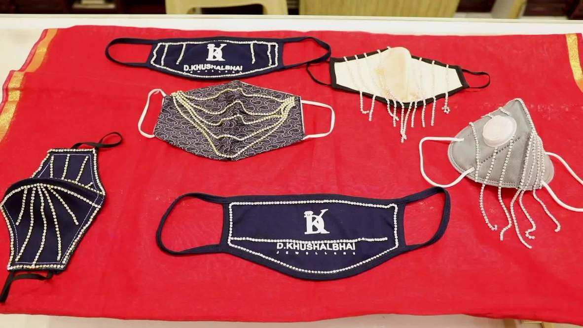 India: Jewellery store sells diamond-studded face masks in Surat
