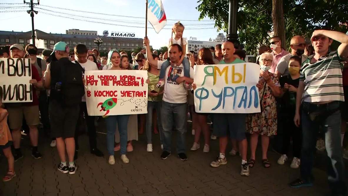 Россия: Жители Хабаровска встретили врио губернатора края несанкционированным митингом
