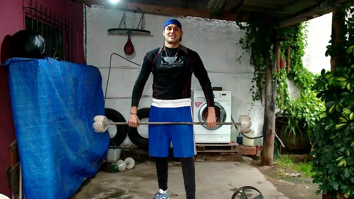 Argentinian ‘Rocky' trains for Olympics with DIY gym outside of day job as garbage collector