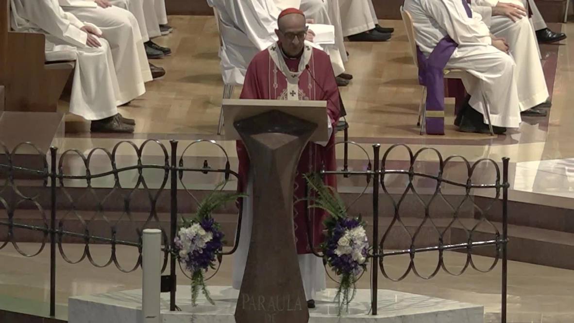 Spain: Archbishop of Barcelona holds mass commemorating COVID-19 victims at Sagrada Familia