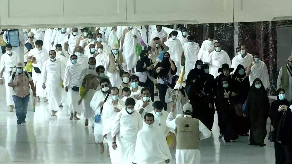 Arabia Saudí: Peregrinos llegan a la Gran Mezquita de La Meca con restricciones por la covid-19