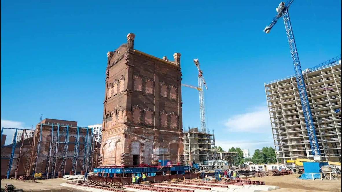С уважением к возрасту. Старинную башню передвинули в Москве ради ее сохранения