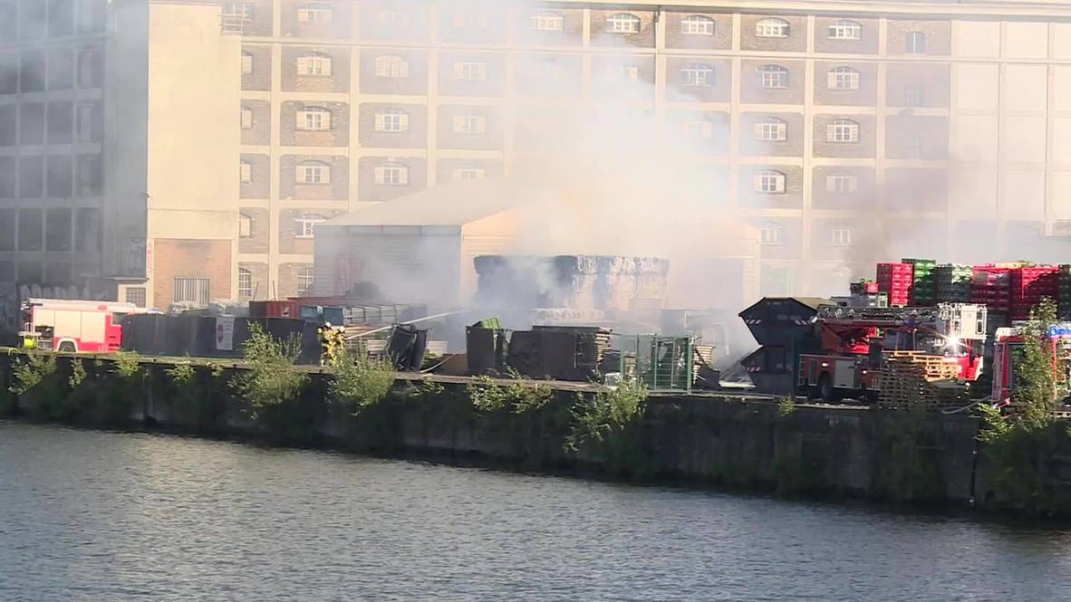 Germany: Firefighters battle blaze at waste paper plant in heart of Berlin