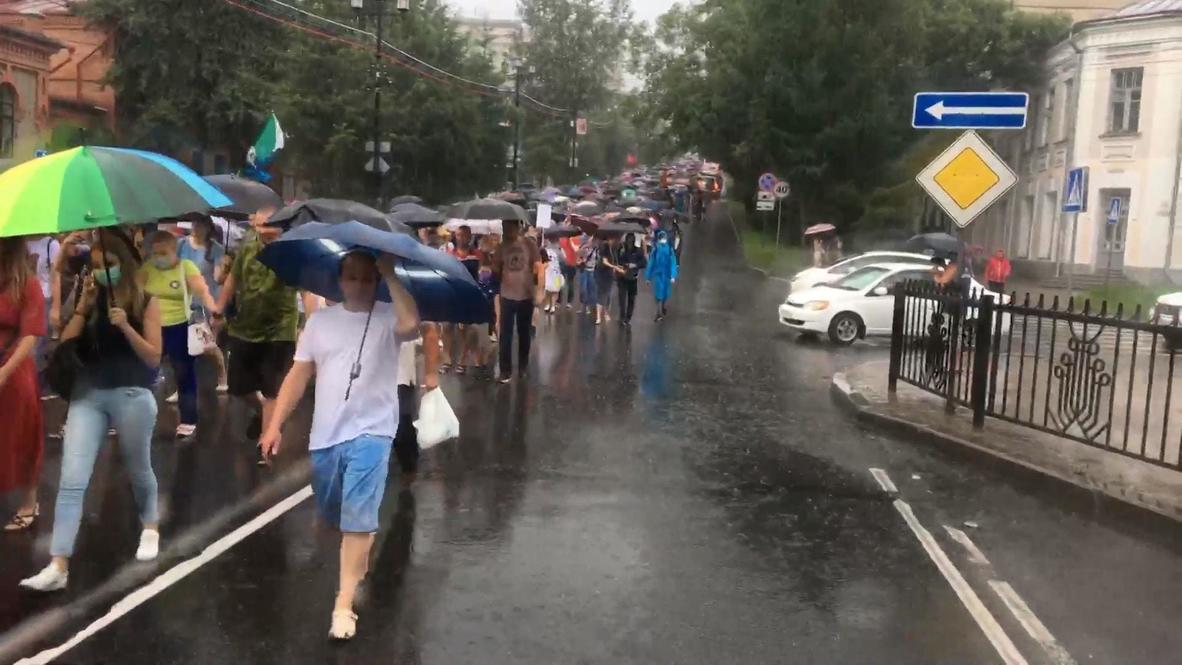 Russia: Hundreds rally over detention of ex-governor Furgal in Khabarovsk