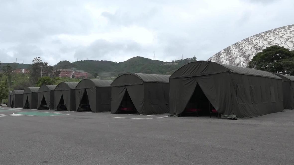 Venezuela: Caracas stadium turns into COVID-19 field hospital as cases surge