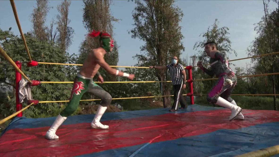 Mexican wrestlers get back to their pre-Columbian roots to survive amid COVID pandemic