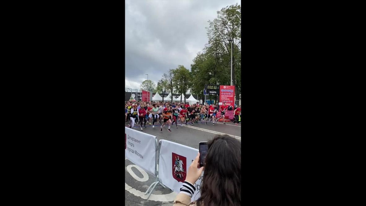 Russia: Moscow half marathon becomes first mass sport event held amid pandemic