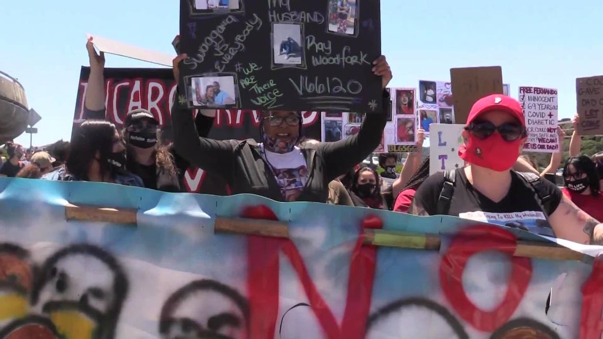 EE.UU.: Manifestantes exigen liberaciones masivas en la prisión de San Quintín por el brote de coronavirus