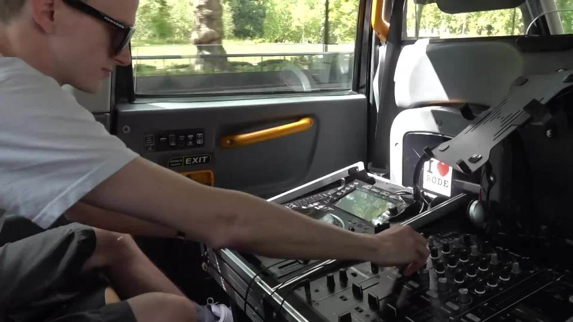 Not an ordinary taxi - London black cab equipped with DJ gear brings clubbing to the streets