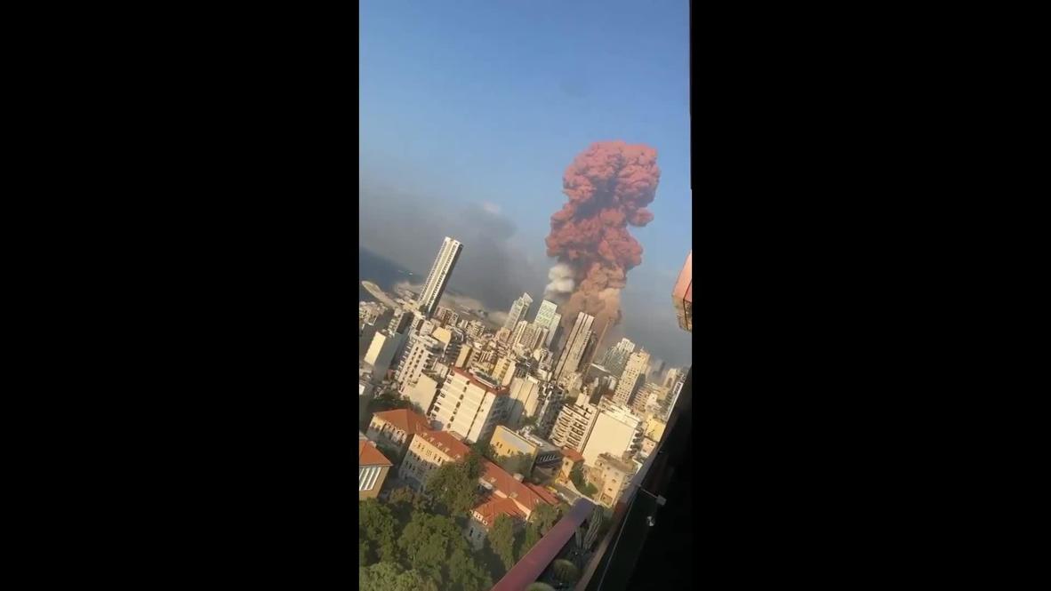 Lebanon: Mobile footage shows smoke after Beirut port explosions