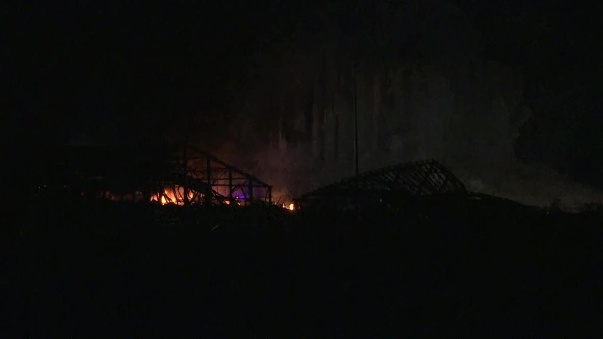 Lebanon: Emergency services continue to tackle fire caused by Beirut explosions