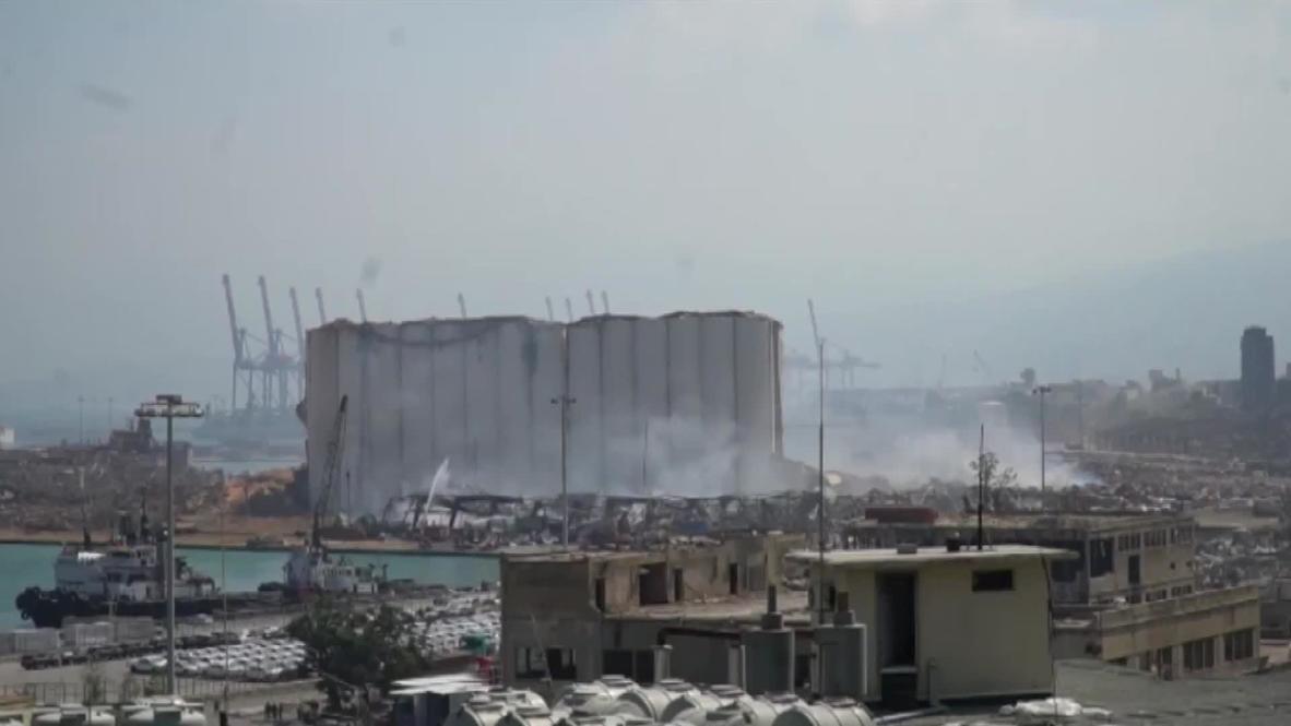 Lebanon: Wreckage smoulders in Beirut port after deadly explosions