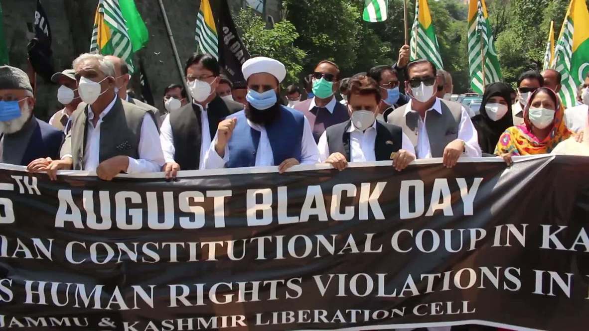 Pakistan: Protesters rally in Muzaffarabad on anniv. of India's Kashmir autonomy move