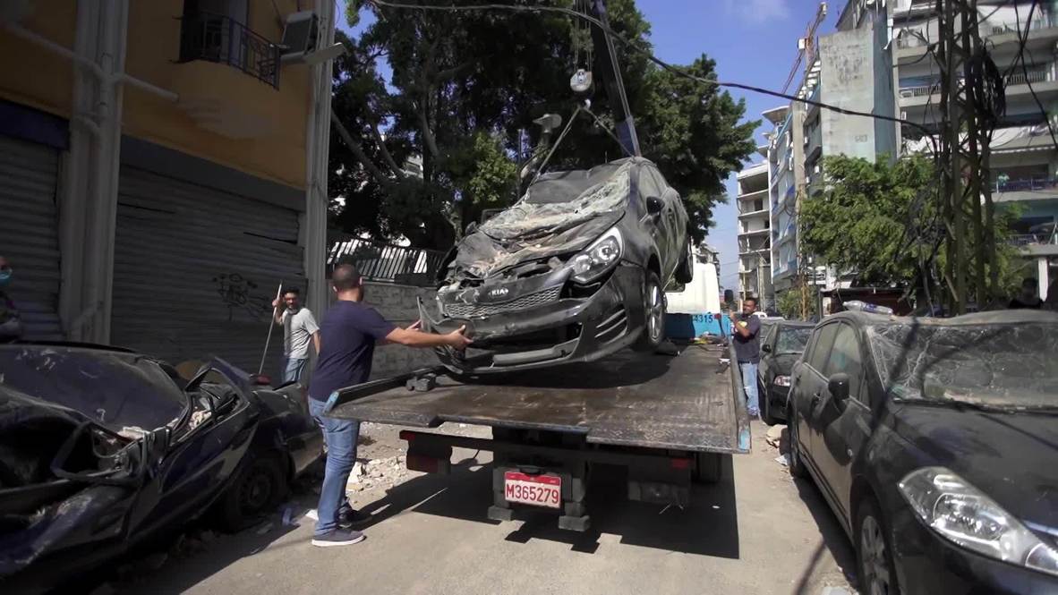 Lebanon: Volunteers continue to clean up damage in Beirut apartments after blasts