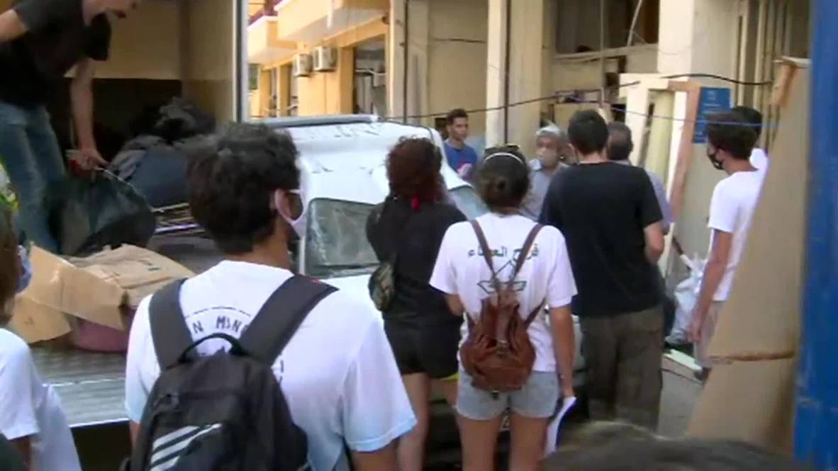 Lebanon: Volunteers and rescue workers gather for cleanup in Beirut