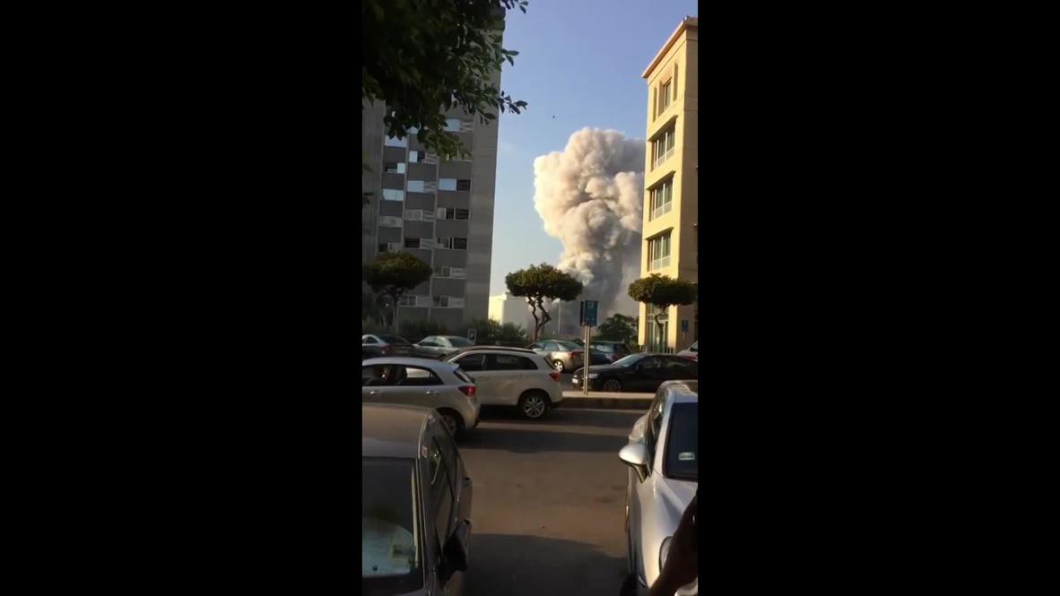 Ливан: Появилось новое видео, показывающее мощность взрывов в Бейруте