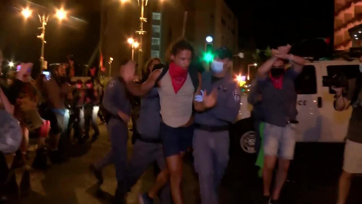 Israel: Policía detiene a manifestantes en el exterior de la residencia de Netanyahu en Jerusalén