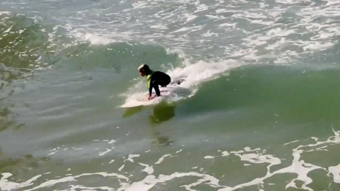Meet Joao, the four-year-old surfer shredding waves in Sao Paulo