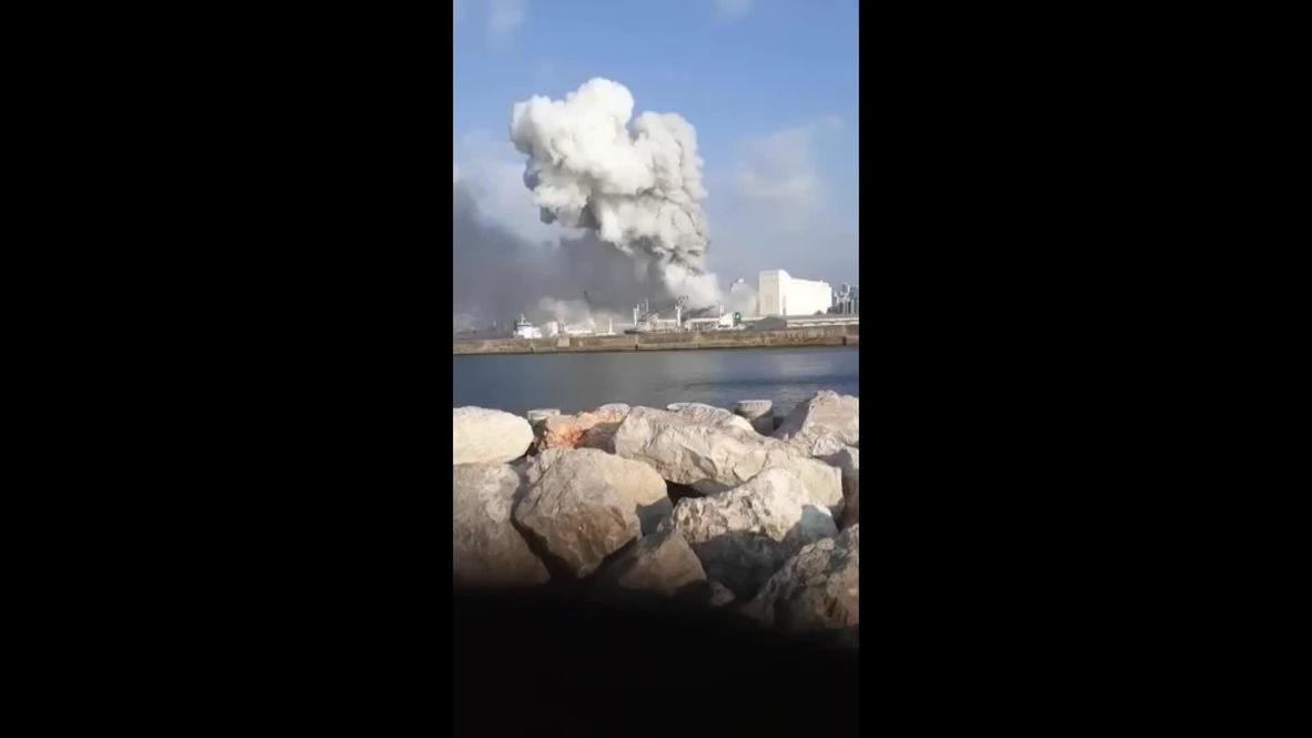 Lebanon: Fisherman captures horrifying moment of Beirut blast