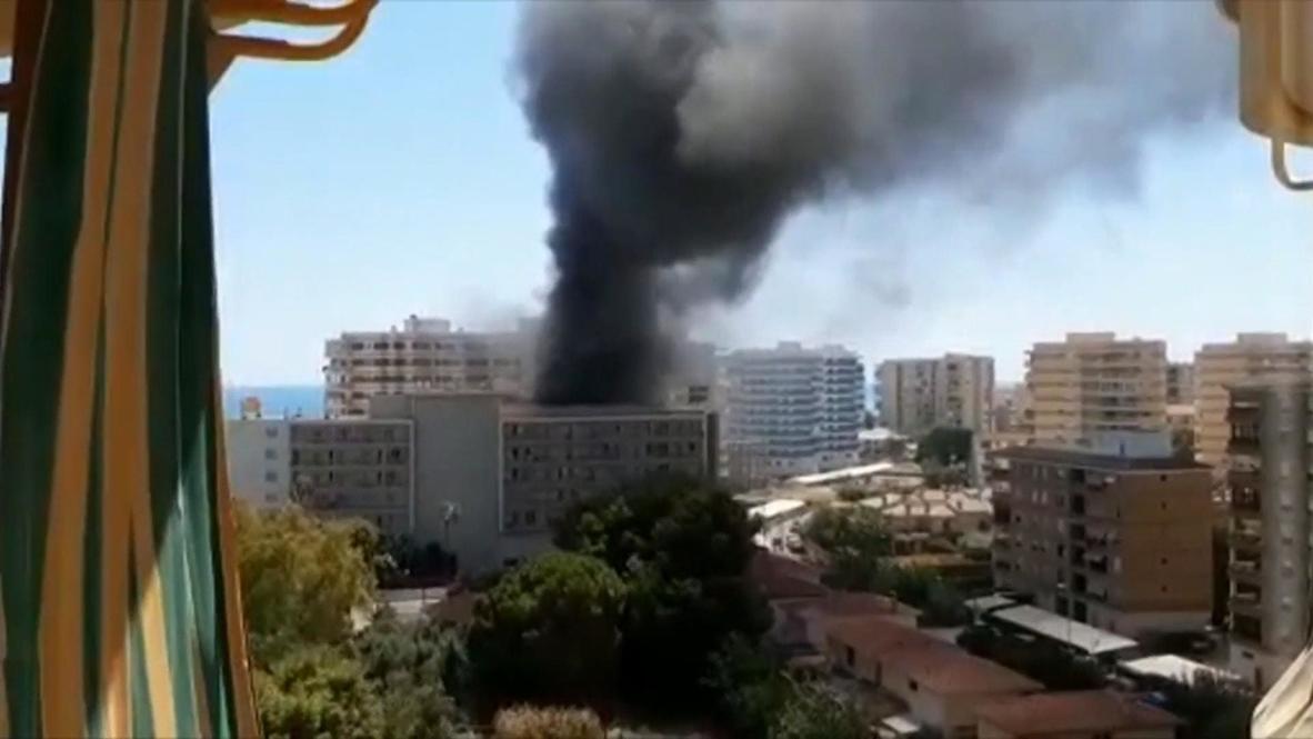اسبانيا: اندلاع حريق كبير في فندق بمنتجع بني قاسم