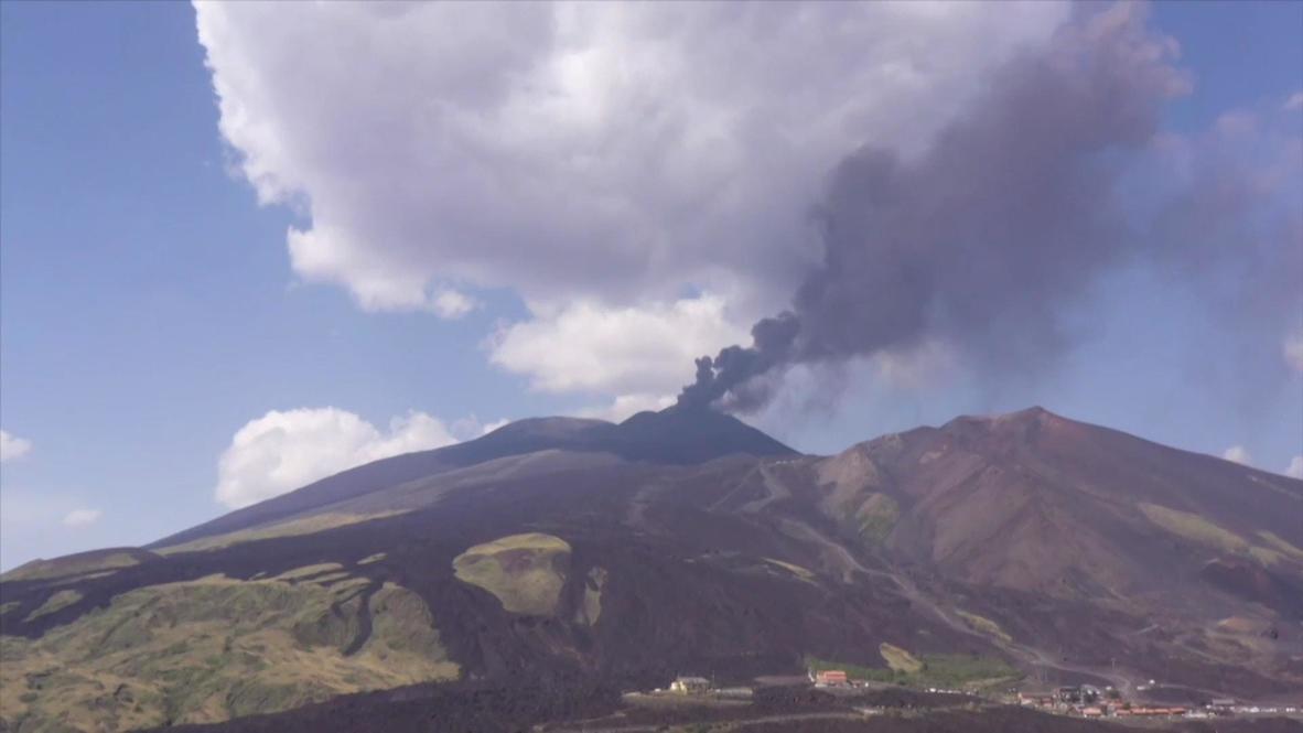 Italy: Ash and dark smoke spew as Mount Etna erupts