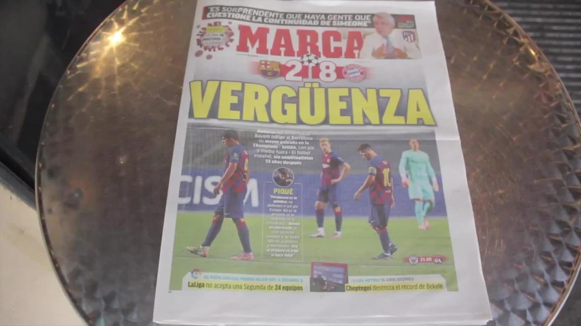 España: Hinchas hablan sobre la derrota del Barcelona ante el Bayern